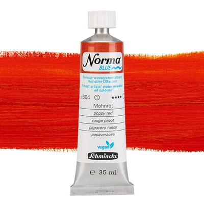 Schmincke Norma Blue vegán vizes olajfesték, 35 ml - 304, poppy red