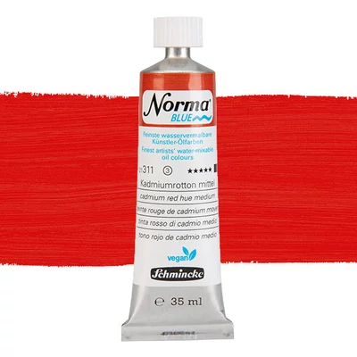Schmincke Norma Blue vegán vizes olajfesték, 35 ml - 311, cadmium red hue medium