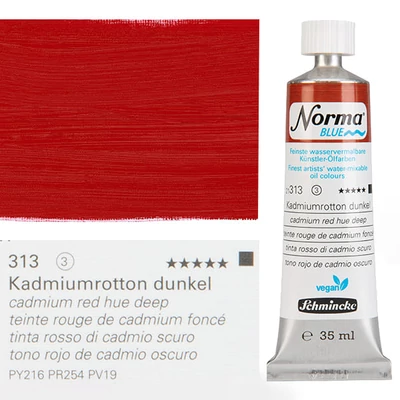 Schmincke Norma Blue vegán vizes olajfesték, 35 ml - 313, cadmium red hue deep