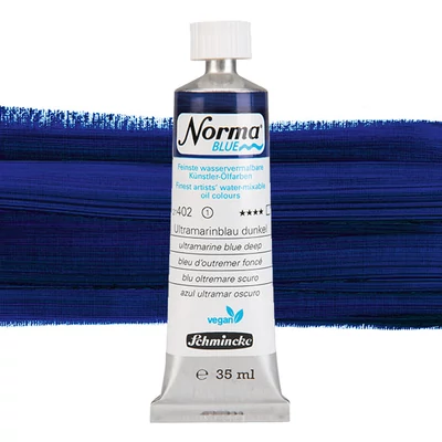 Schmincke Norma Blue vegán vizes olajfesték, 35 ml - 402, ultramarine blue deep
