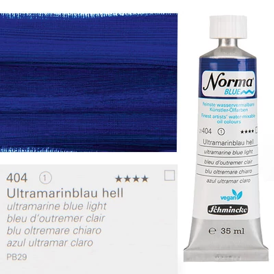 Schmincke Norma Blue vegán vizes olajfesték, 35 ml - 404, ultramarine blue light