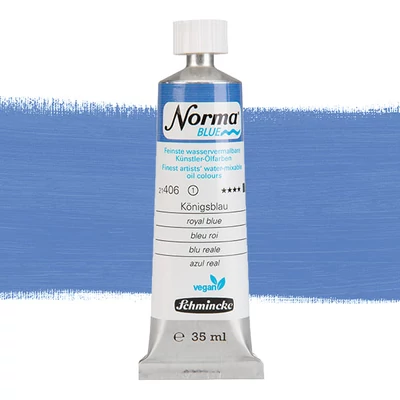 Schmincke Norma Blue vegán vizes olajfesték, 35 ml - 406, royal blue