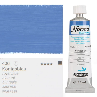 Schmincke Norma Blue vegán vizes olajfesték, 35 ml - 406, royal blue