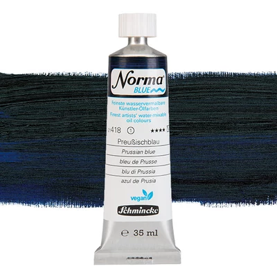 Schmincke Norma Blue vegán vizes olajfesték, 35 ml - 418, prussian blue