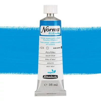 Schmincke Norma Blue vegán vizes olajfesték, 35 ml - 424, azure blue