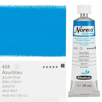 Schmincke Norma Blue vegán vizes olajfesték, 35 ml - 424, azure blue