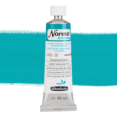Schmincke Norma Blue vegán vizes olajfesték, 35 ml - 425, cobalt turquoise hue