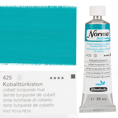 Schmincke Norma Blue vegán vizes olajfesték, 35 ml - 425, cobalt turquoise hue