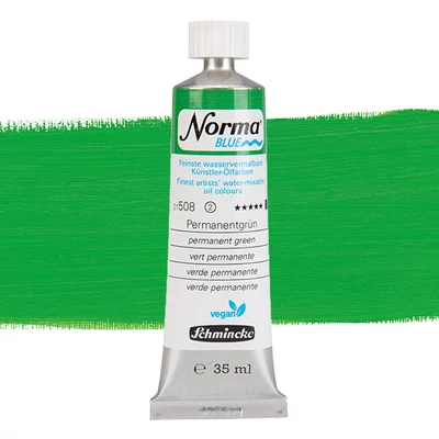 Schmincke Norma Blue vegán vizes olajfesték, 35 ml - 508, permanent green