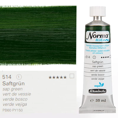 Schmincke Norma Blue vegán vizes olajfesték, 35 ml - 514, sap green