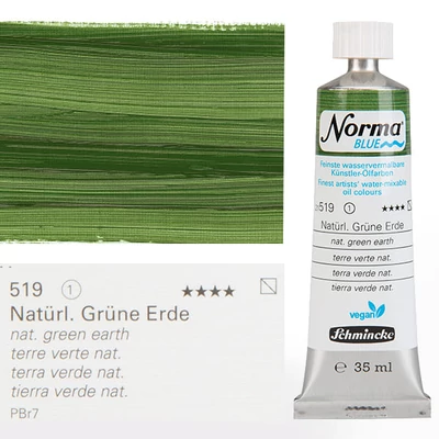 Schmincke Norma Blue vegán vizes olajfesték, 35 ml - 519, natural green earth