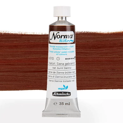 Schmincke Norma Blue vegán vizes olajfesték, 35 ml - 610, natural burnt sienna