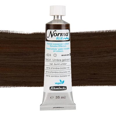 Schmincke Norma Blue vegán vizes olajfesték, 35 ml - 624, natural burnt umber