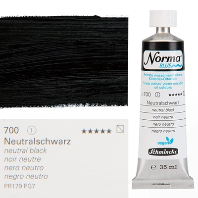 Schmincke Norma Blue vegán vizes olajfesték, 35 ml - 700, neutral black