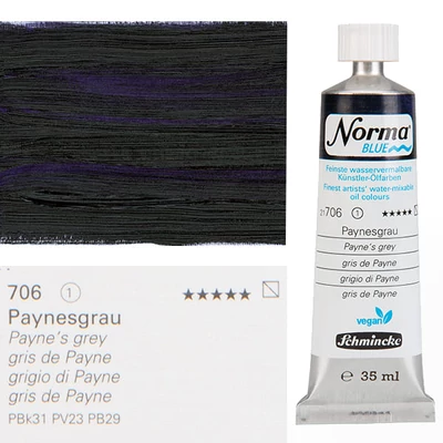 Schmincke Norma Blue vegán vizes olajfesték, 35 ml - 706, payne's grey