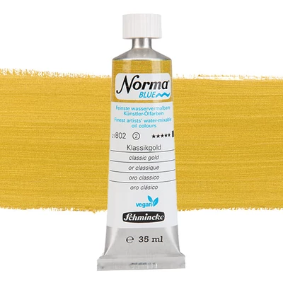 Schmincke Norma Blue vegán vizes olajfesték, 35 ml - 802, classic gold