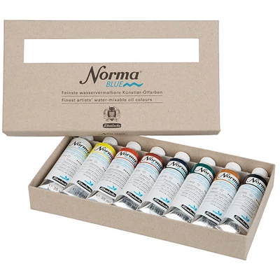 Schmincke Norma Blue vegán vizes olajfesték készlet, 8x35 ml