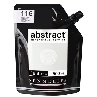 Sennelier Abstract akrilfesték, 500 ml - 116, titanium white