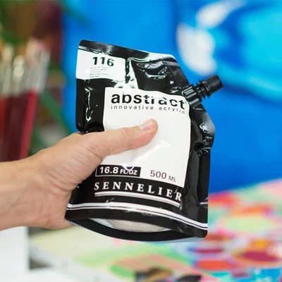 Sennelier Abstract akrilfesték, 500 ml - 116, titanium white