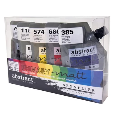Sennelier Abstract Matt akrilfesték készlet, 5x60 ml, Primary Set