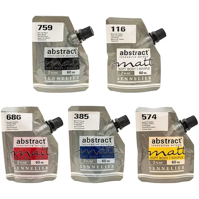 Sennelier Abstract Matt akrilfesték készlet, 5x60 ml, Primary set