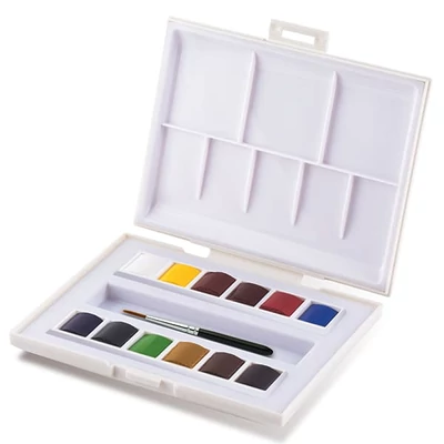 Sennelier la petite Aquarelle Travel box akvarellfesték készlet - 12x1/2 szilke + ecset