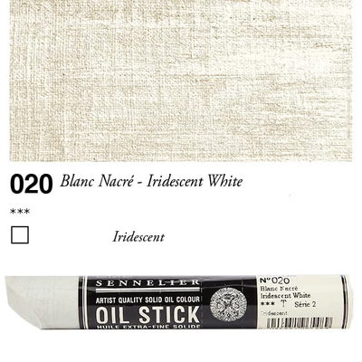 Sennelier Oil Stick olajfesték rúd, 38 ml - 020, iridescent white