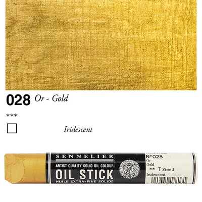 Sennelier Oil Stick olajfesték rúd, 38 ml - 028, gold