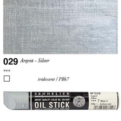 Sennelier Oil Stick olajfesték rúd, 38 ml - 029, silver