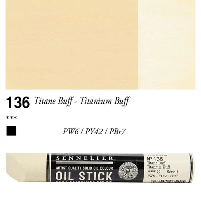 Sennelier Oil Stick olajfesték rúd, 38 ml - 136, titanium buff