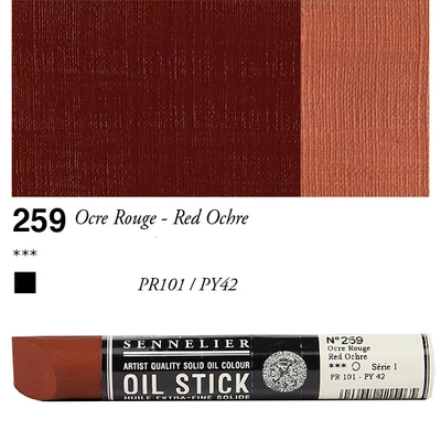 Sennelier Oil Stick olajfesték rúd, 38 ml - 259, red ochre