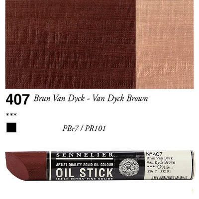 Sennelier Oil Stick olajfesték rúd, 38 ml - 407, van dyck brown