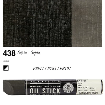 Sennelier Oil Stick olajfesték rúd, 38 ml - 438, sepia