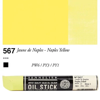 Sennelier Oil Stick olajfesték rúd, 38 ml - 567, naples yellow