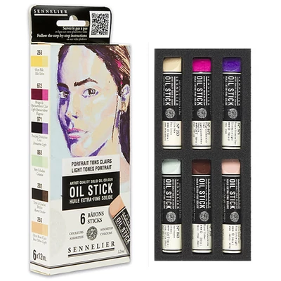 Sennelier Oil Stick olajfesték rúd készlet - 6x12 ml, light tones portrait