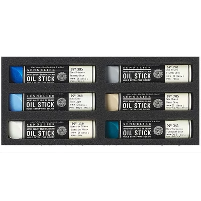 Sennelier Oil Stick olajfesték rúd készlet - 6x12 ml, seascape