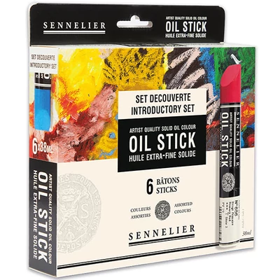 Sennelier Oil Stick olajfesték rúd készlet - 6x38 ml, introductory set