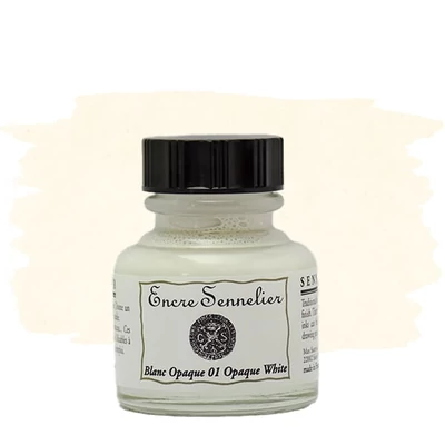 Sennelier rajztinta, 30 ml - 001, opaque white