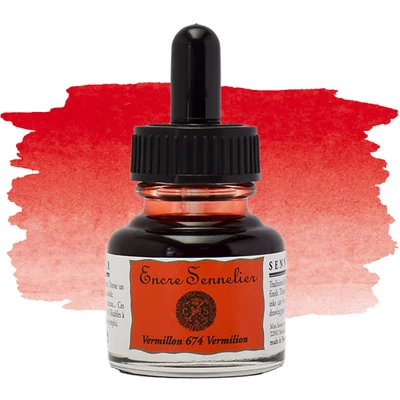 Sennelier rajztinta, 30 ml - 674, vermilion