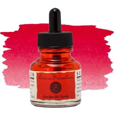 Sennelier rajztinta, 30 ml - 681, scarlet
