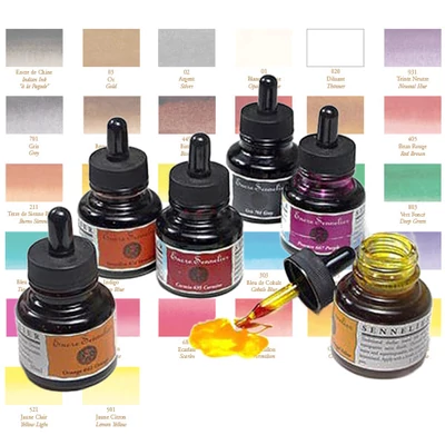 Sennelier rajztinta, 30 ml - különféle színekben