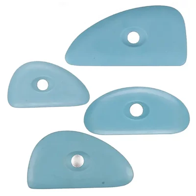 Formázó, simítókészlet agyagozáshoz - 4 db-os, szilikon