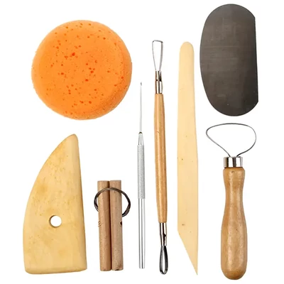 Fazekas mintázó, üregelő készlet agyagozáshoz - 8 db-os