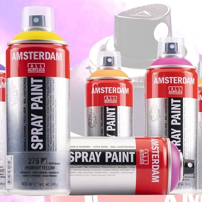 Talens Amsterdam vízbázisú akrilfesték spray, 400 ml - különféle színekben