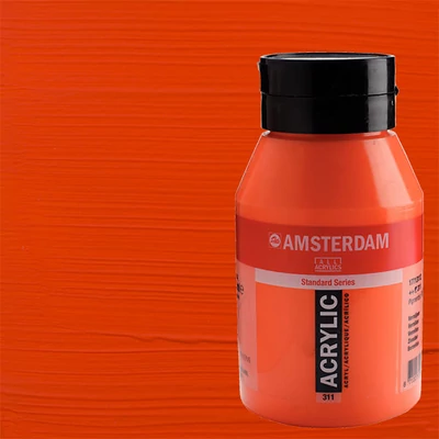 Talens Amsterdam akrilfesték, 1000 ml - 311, vermilion
