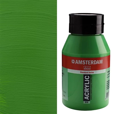 Talens Amsterdam akrilfesték, 1000 ml - 618, permanent green light