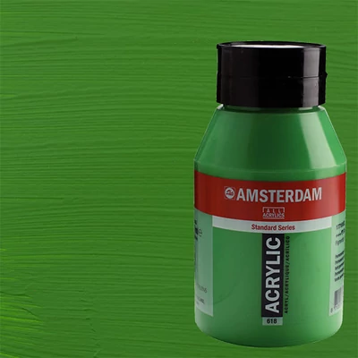 Talens Amsterdam akrilfesték, 1000 ml - 618, permanent green light
