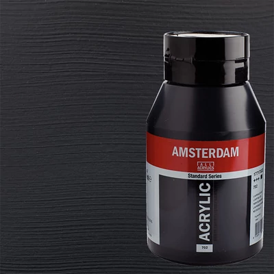 Talens Amsterdam akrilfesték, 1000 ml - 702, lamp black