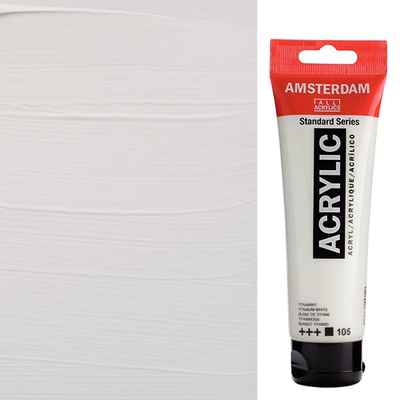 Talens Amsterdam akrilfesték, 120 ml - 105, titanium white