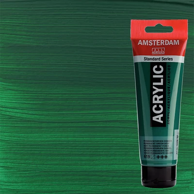 Talens Amsterdam akrilfesték, 120 ml - 619, permanent green deep